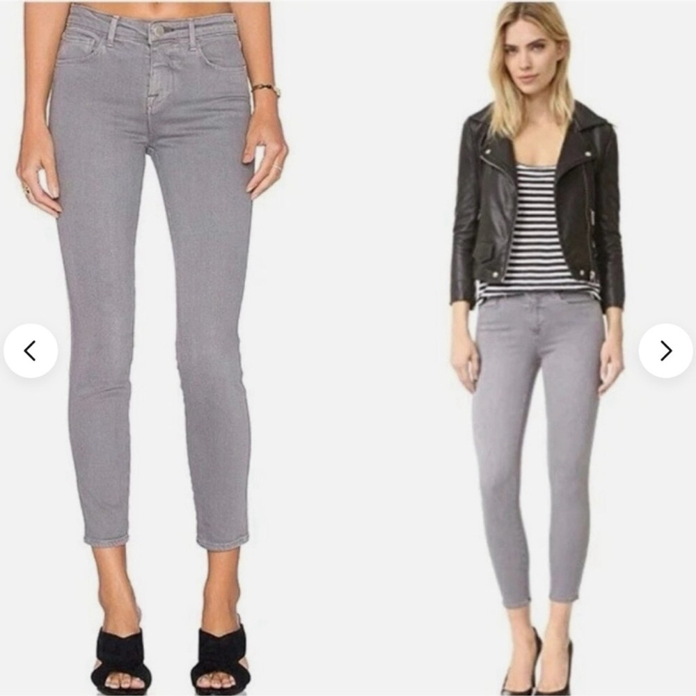 L'AGENCE Women's Margot High Rise Light Gray Skinny Jeans, size 30